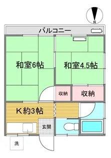長嶋荘【2階】の間取り