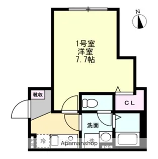 ベイルーム川崎小田栄Fragancia【1階】の間取り