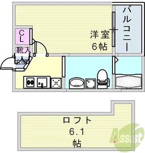 マルシエル神戸【2階】の間取り