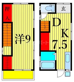 アトリエ、葛飾【1階】の間取り