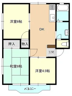 河内ハイツ【2階】の間取り