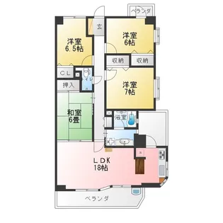 ライオンズマンション八事山【8階】の間取り