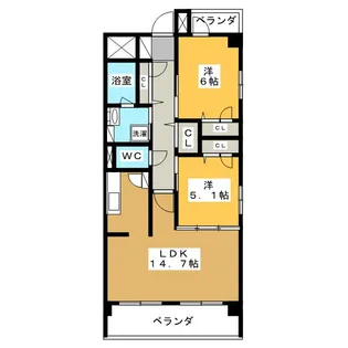 ルアン猫洞【2階】の間取り