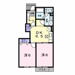 クリーンフィールドA【1階】の間取り