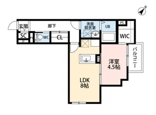 CB和白セレン【3階】の間取り