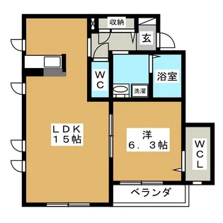 メゾンエクセル【1階】の間取り