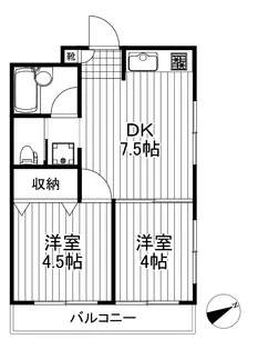 サンライズ世田谷【4階】の間取り