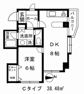 グレンピーク国領【3階】の間取り