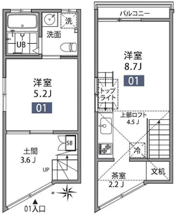 グランエッグス三鷹【1階】の間取り