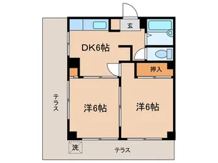 等々力グレイスマンション【1階】の間取り