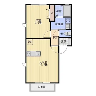 エスタシア プリマヴェーラB【1階】の間取り