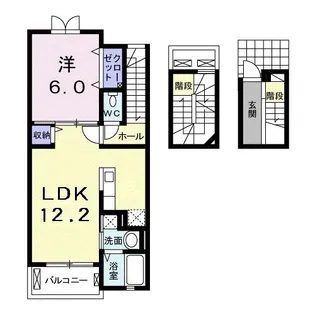 リバーサイド島の元【3階】の間取り