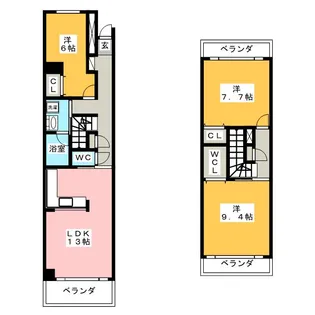 アクア ベレーザ【2階】の間取り