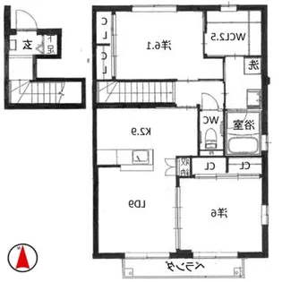 ラシーネ キュート【2階】の間取り