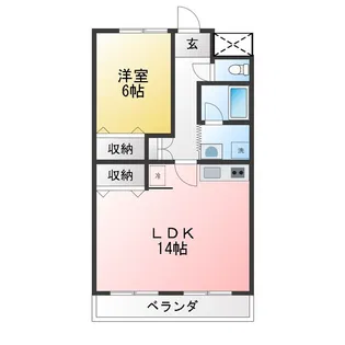 ユアサヴィレッジ【3階】の間取り