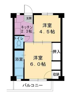 ビレッジハウス陶町1号棟【1階】の間取り