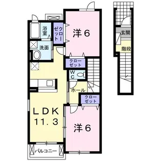パステルA【2階】の間取り