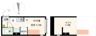 ハーモニーテラス大島V【1階】の間取り