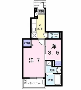富栄富士見町ヒルズII【1階】の間取り