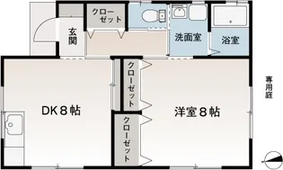 安西ハイツ【1階】の間取り