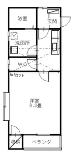 グリーンヴィラD【1階】の間取り