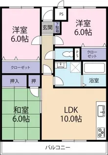 セントラルコート沖浜【2階】の間取り