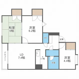 ハーベスト26【1階】の間取り