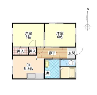 サンハイム高田【1階】の間取り
