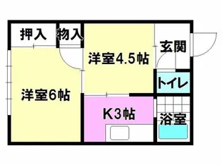 リバーサイドW【2階】の間取り
