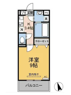 広島県福山市曙町6【アパート】の間取り