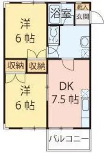 ナチュール西田A【4階】の間取り