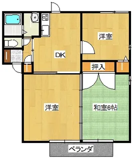 ファミール三枝B【2階】の間取り