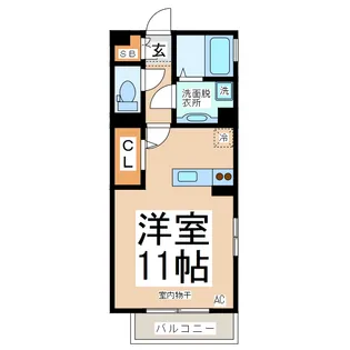 レスポワールTSURU【2階】の間取り