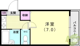 エム・エムハイツ【1階】の間取り
