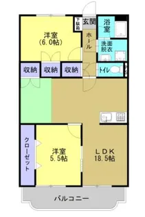 永徳ハイツB棟【3階】の間取り