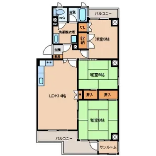 フジシャトー【3階】の間取り