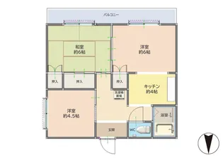 ソレイユ八木田【2階】の間取り