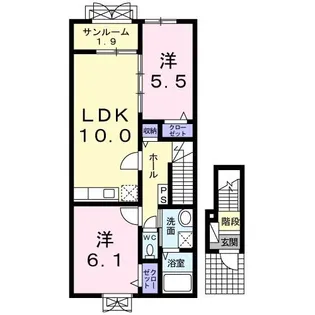 新潟県長岡市吉崎【アパート】の間取り