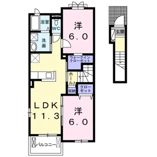アンジュ・ブローテA【2階】の間取り