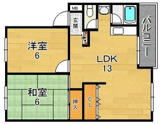 【シャンボール鶴見】【4階】の間取り
