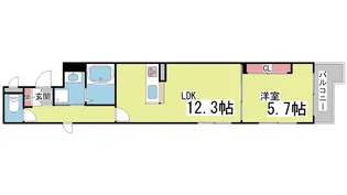 ウィズダム六甲【3階】の間取り