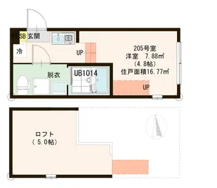 クレーシェレ青井【2階】の間取り
