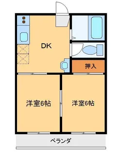 野村ハイツ【2階】の間取り