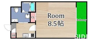 プラディオ森小路セレニテ【4階】の間取り