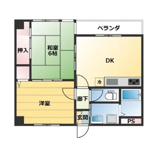 ディアコート石井【2階】の間取り