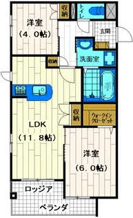 リバティーガーデン川越【2階】の間取り