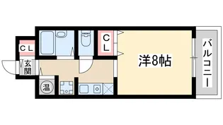 ミールズ江坂【7階】の間取り