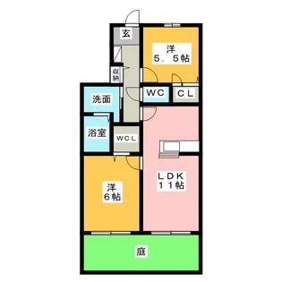 ゼファー新海【1階】の間取り