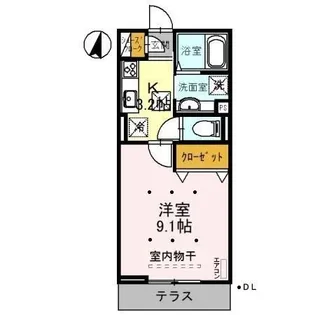 埼玉県さいたま市中央区上落合9【アパート】の間取り