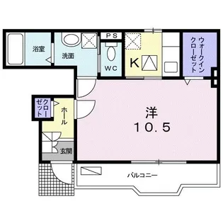 レスコアーヌ【1階】の間取り